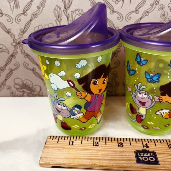2006 Dora the Explorer & Boots 10oz Sippy Cup by Munchkin Set of 4 Lightweight - Picture 5 of 8